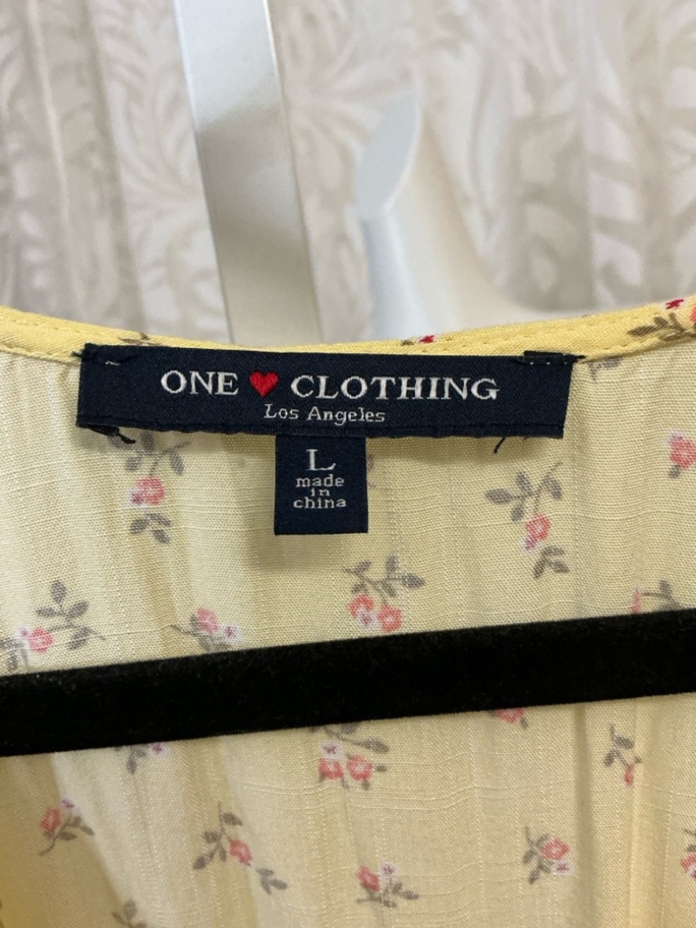 one clothing Yellow Floral Tie-Front Mini Sun Dress Juniors Large/ Adult Small - Picture 2 of 9